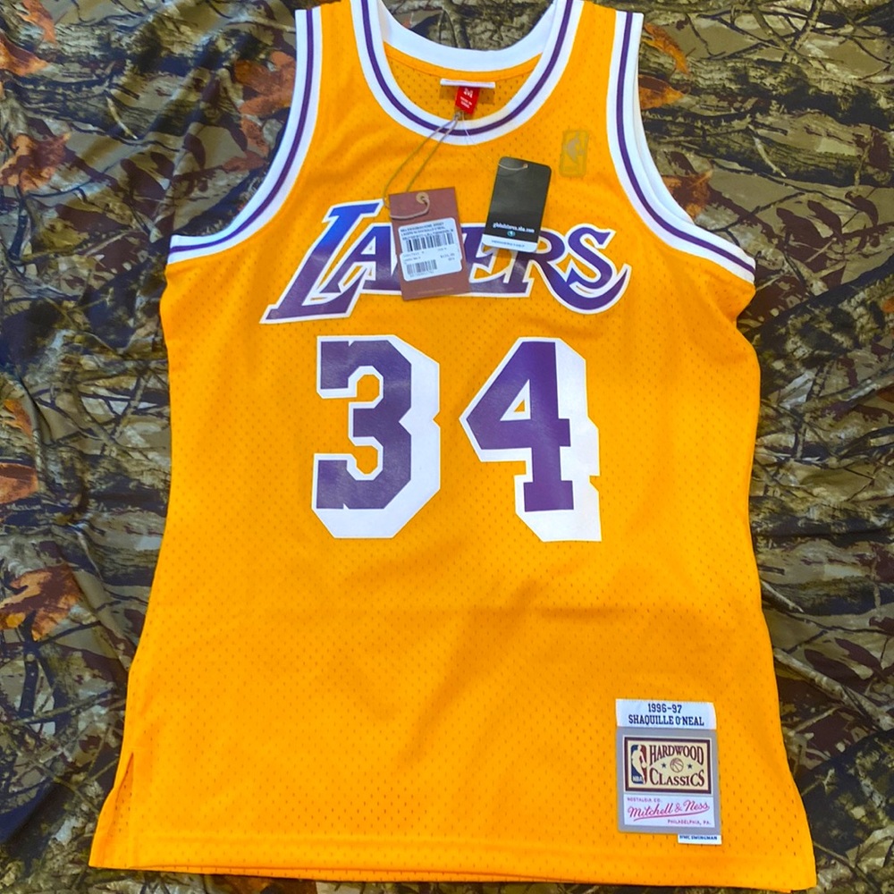 Brand New 1996-97 Hardwood Classics Los Angeles Lakers Shaquille O’Neal Size M